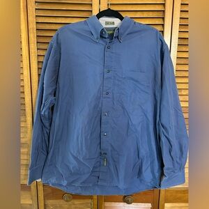 Dockers Men's Slate Blue Long Sleeve Button Up Shirt Size L
